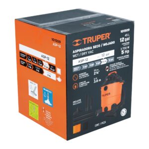 ASPIRADORA ELECTRICA Aspiradora Eléctrica Truper 12 Gal 5 HP ASP-12
